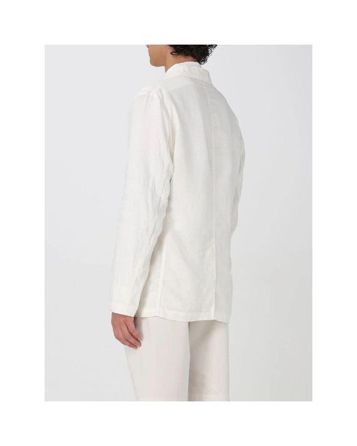 Aspesi Weiße Leinenblazer Klassische Passform in White für Herren