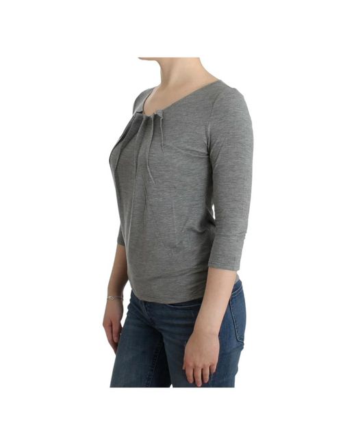 Roberto Cavalli Gray Long Sleeve Tops
