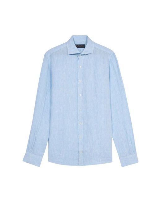 Brooks Brothers Hellblaues Leinen Freizeithemd in Blue für Herren