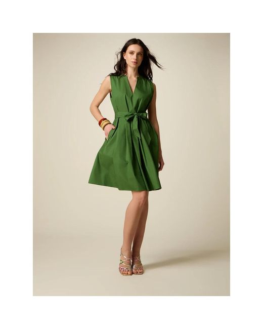 Oltre Flare Dress in het Green