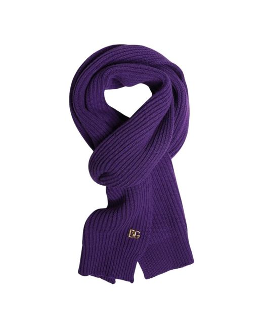 Dolce & Gabbana Purple Winter Scarves