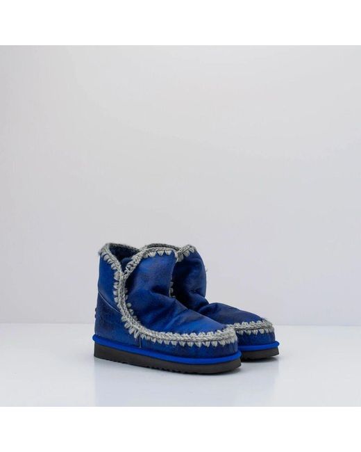 Mou Blue Gesprungene blaue eskimo stiefel