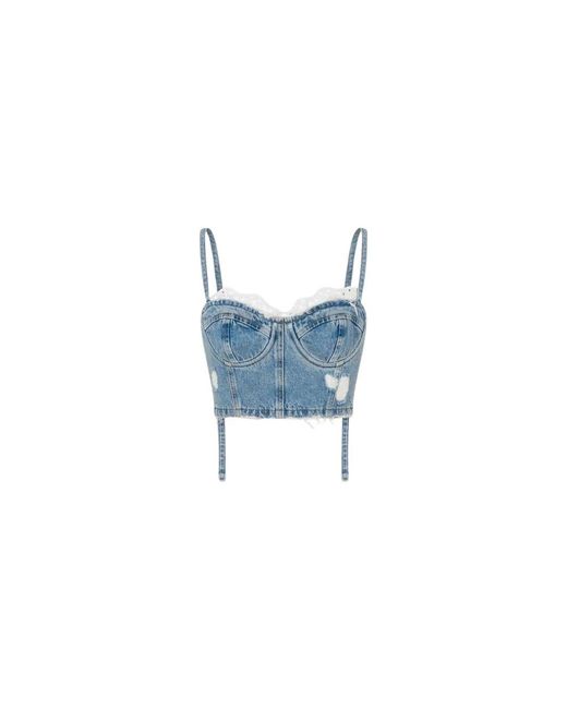 Moschino Blue Sleeveless Tops