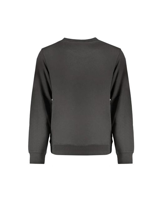 Wrangler Hoodies & Sweatvesten ,Zwart ,Katoen Zwarte Katoenen Crewneck Sweatshirt in het Gray voor heren