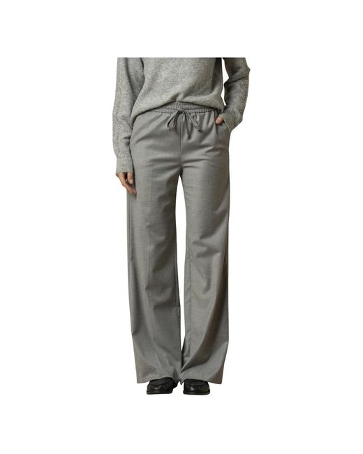 Kocca Broeken ,Grijs ,Stijlvolle Sportieve Broek Met Trekkoord in het Gray