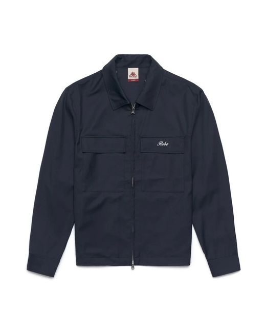 Kappa Jassen ,Blauw ,Katoen Blauwe Marine Overshirt Collectie Regular Fit in het Blue voor heren