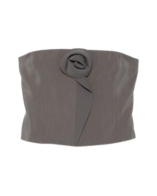 Giorgio Armani Gray Sleeveless Tops