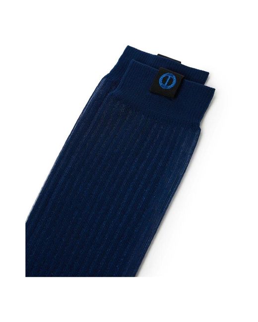 Iceberg Blue Blaue fliege socke mit gesticktem logo-monogramm