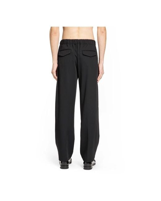 Lardini Black Straight Trousers for men