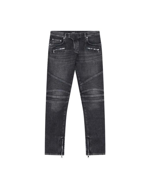 Balmain Gray Slim Fit Jeans for men