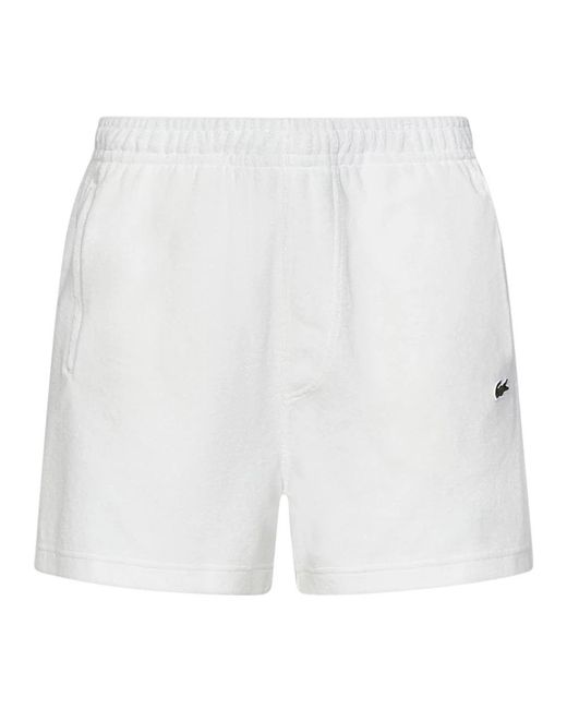 Lacoste White Casual Shorts for men