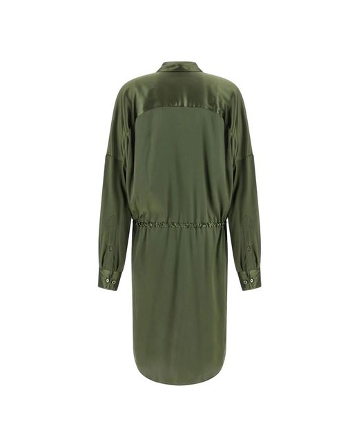Dries Van Noten Green Shirt Dresses