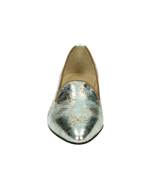Brunate Schoenen ,Grijs ,Leer Zilveren Pumps Met G Breedte in het White