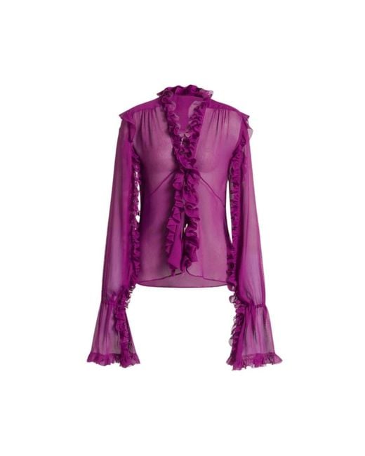 Alberta Ferretti Purple Blouses