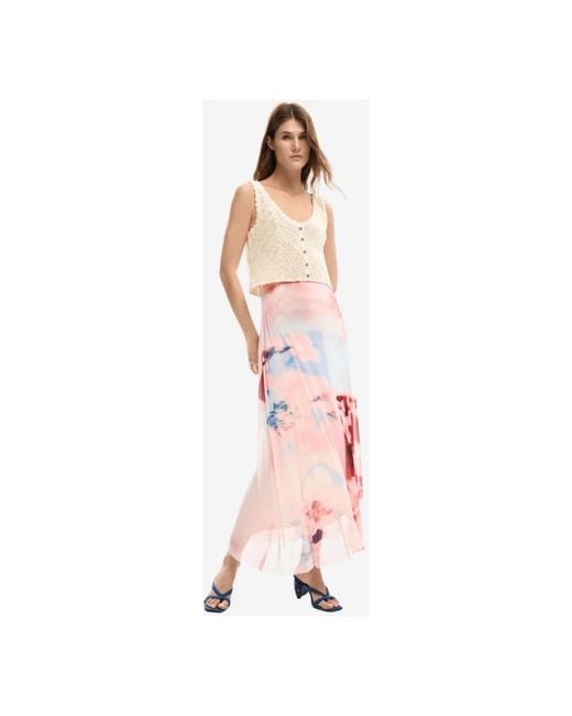 Desigual Pink Maxi Dresses
