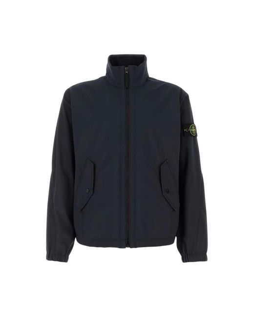 Stone Island Jassen ,Blauw ,Polyester Jacket Met Logo in het Blue voor heren