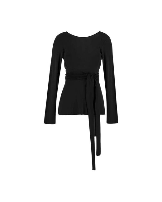 Gentry Portofino Black Top Mit Offenem Rücken Und Gürtel