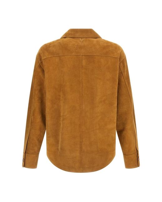 AMI Overshirt Met Knopen in het Brown voor heren