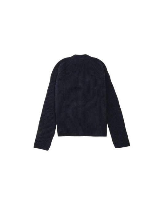 AMI Blue Round-Neck Knitwear for men