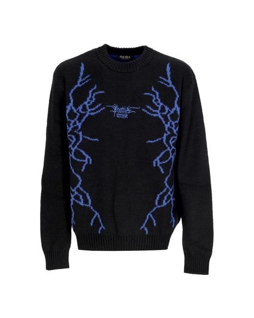 PHOBIA ARCHIVE Blue Round-Neck Knitwear for men