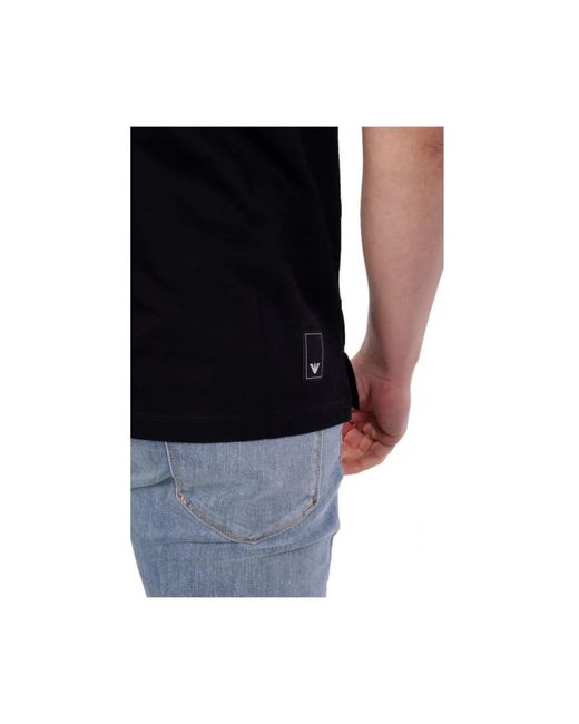 Emporio Armani Black Polo Shirts for men