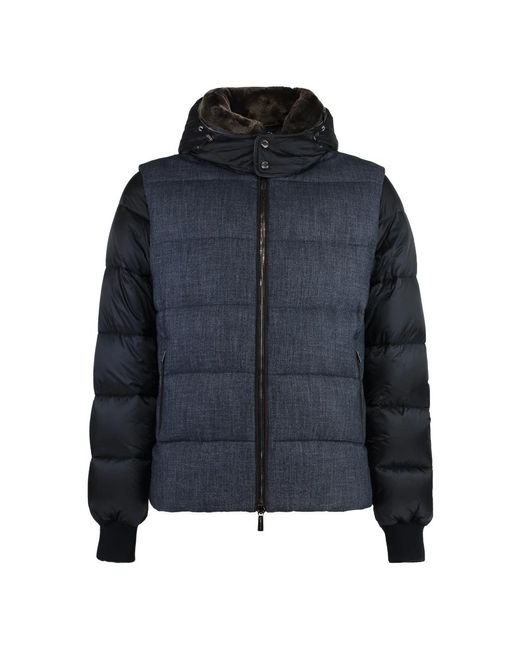 Down Jackets di Moorer in Blue da Uomo