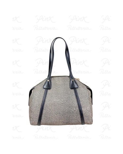 Borbonese Gray Shoulder Bags
