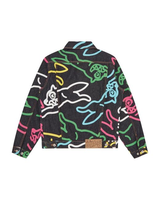 ICECREAM Green Denim Jackets for men