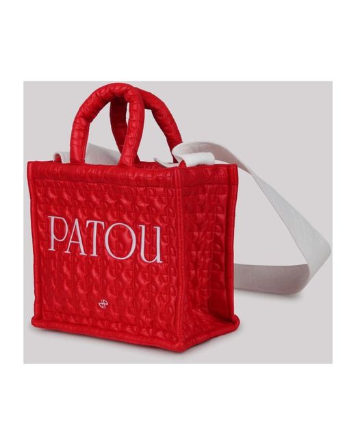 Patou Red Tote Bags