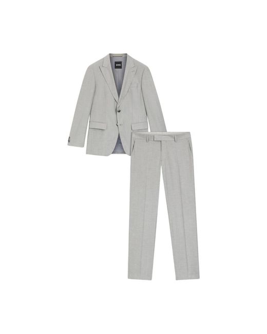 HUGO Gray Single Breasted Suits for men