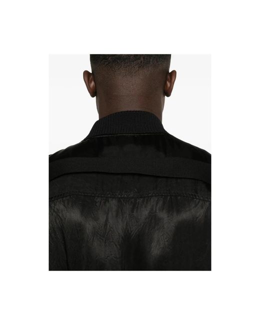 Rick Owens Jassen ,Zwart ,Classic Flight Jacket in het Black voor heren
