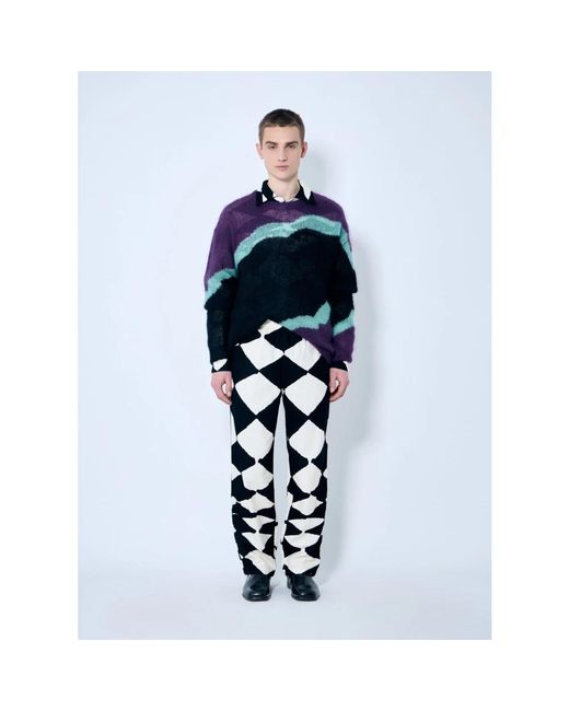 Nomarythm Textile Blue Round-Neck Knitwear for men