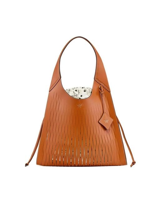 MCM Brown Braune beuteltasche mit abnehmbarer tasche