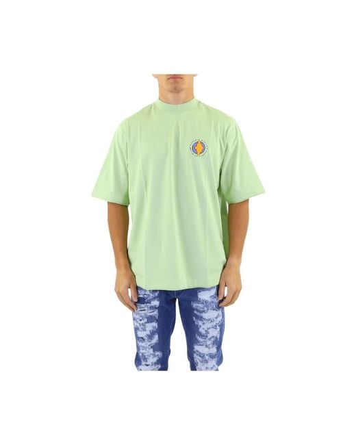 Marcelo Burlon Sunset Bird Dubbele Zoom Tee in het Green voor heren
