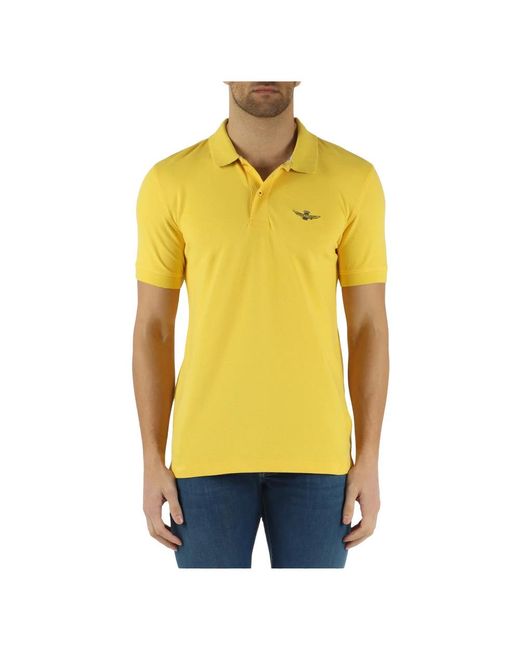 Aeronautica Militare Yellow Polo Shirts for men