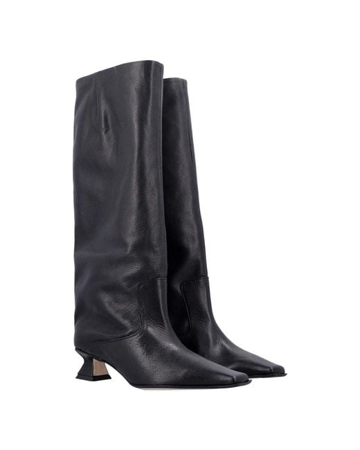 Miista Gray Heeled Boots