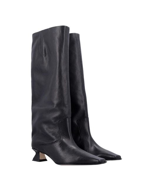 Miista Gray Heeled Boots