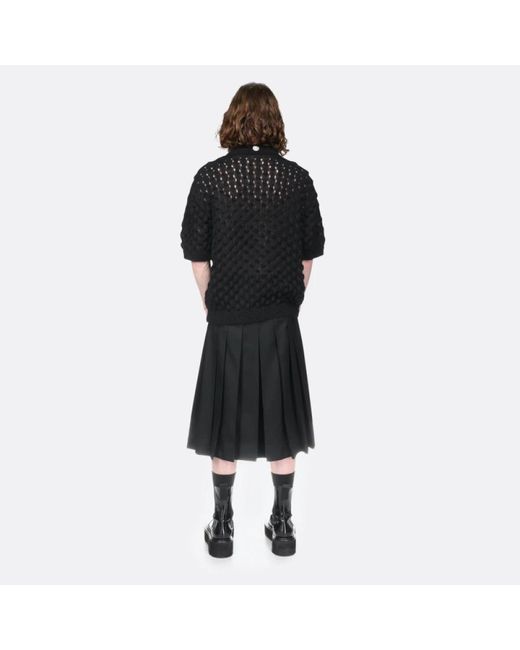 Simone Rocha Bubble knit short sleeve jumper in Black für Herren