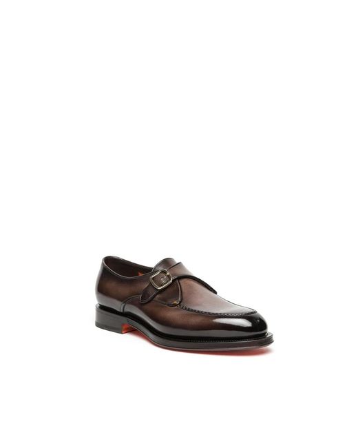Santoni Black Dress Shoes for men