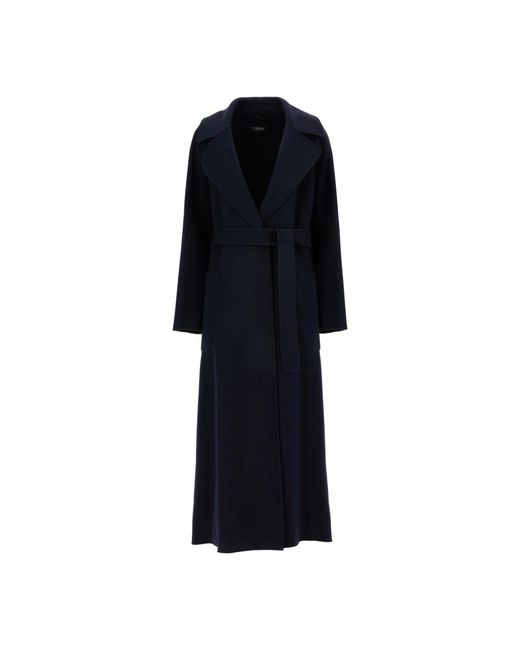 Max Mara Black Belted Coats