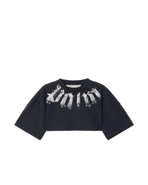 Palm Angels Blue T-Shirts