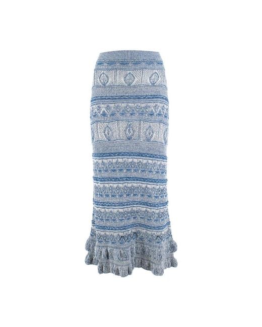 Etro Blue Maxi Skirts