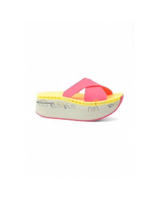 Premiata Schoenen ,Roze ,Moura Wedge in het Pink