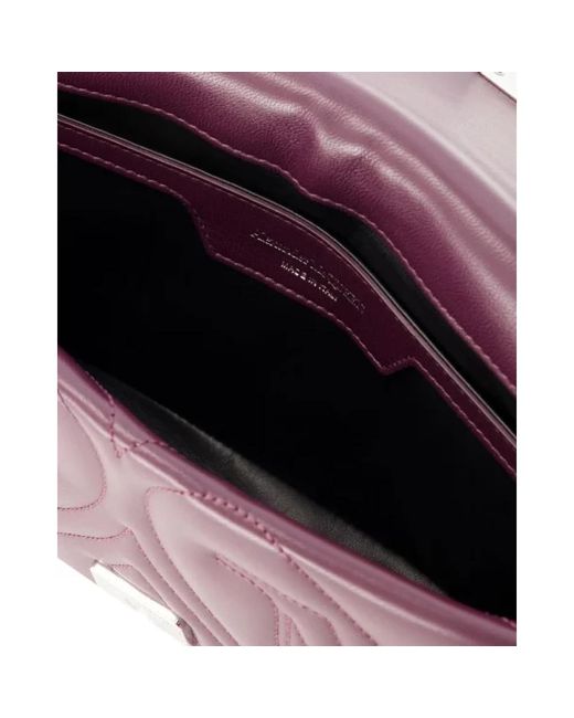 Alexander McQueen Purple Stoff schultertasche