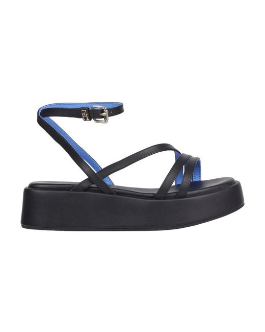 Flat Sandals Tommy Hilfiger de color Blue