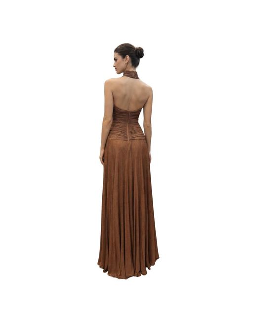 Elisabetta Franchi Brown Gowns