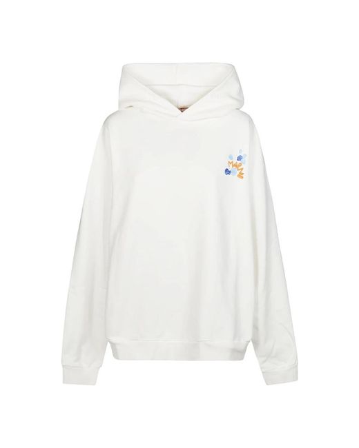 Marni Logo hoodie stylischer casual sweatshirt in White für Herren