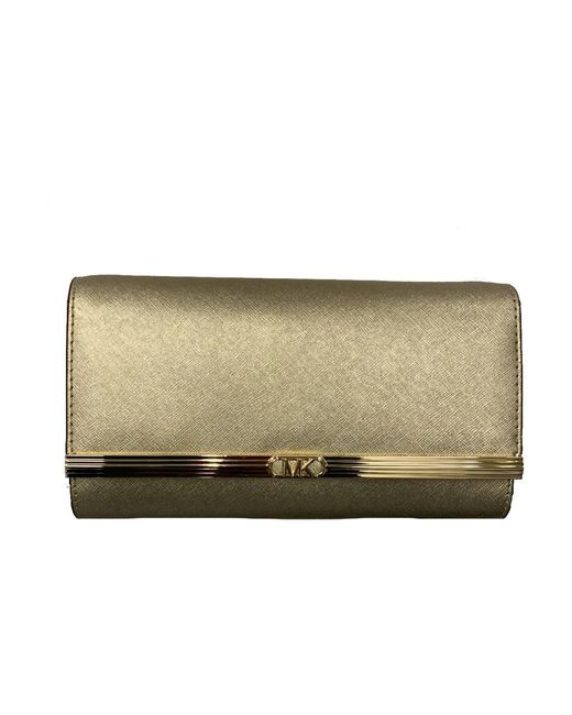 Michael Kors Elegante Clutch Tas Voor Vrouwen in het Natural