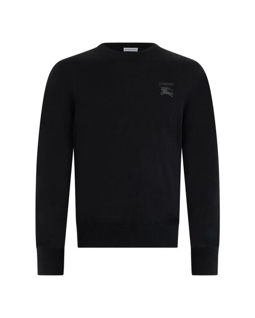 Burberry Black Round-Neck Knitwear for men
