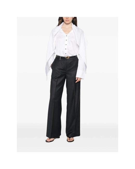 Peserico Black Wide Trousers